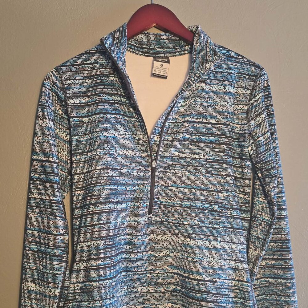 Nike Pro Dri-fit 1/2 Zip Pullover Shirt Top Women's Medium Running Athletic Teal